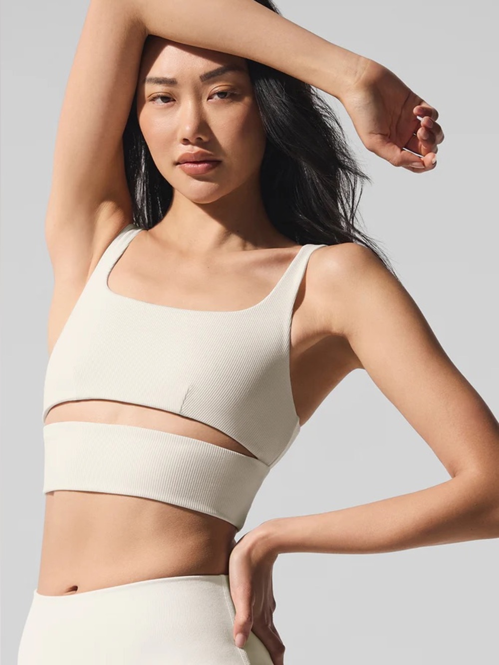 ALO Yoga Slit Bra - Bone - Small